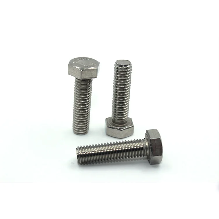 M8 M10 M12 ss304 stainless steel hexagon head hex bolts din 933 hexagon bolt
