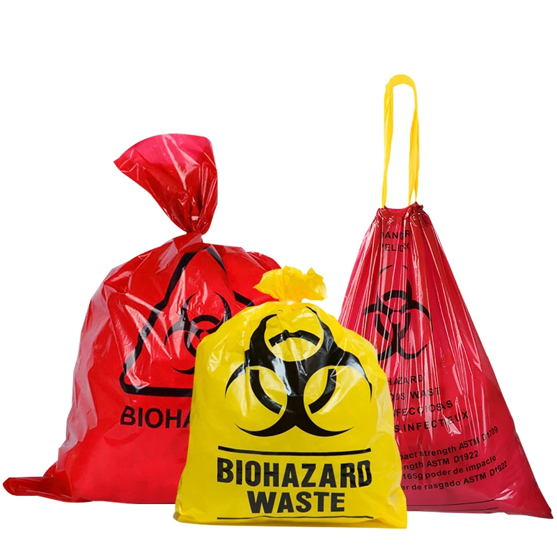 AIUDO Good Quality Durable Autoclave Custom Plastic Medical Waste Disposal Waterproof 50L 80L Biohazard Bag