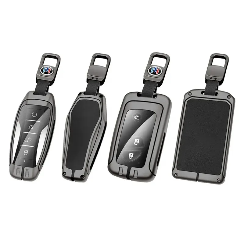Cowhide Metal Car Keys Bag Cover Keychain Car Key Case For BYD Car Key Accessories