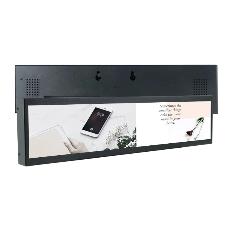 37' advertising screen stretch bar lcd display RK3288 1920*360 shelf edge lcd screen 2GB 16GB 700cd/m2 android screen
