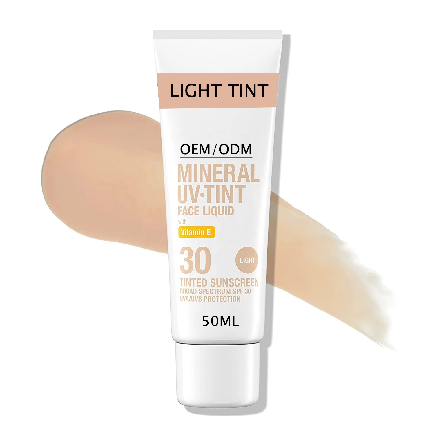 Waterproof Tinted Moisturizer Sunscreen Lotion for Face with SPF 30/50 Mineral Sunscreen with Zinc Oxide and Vitamin E
