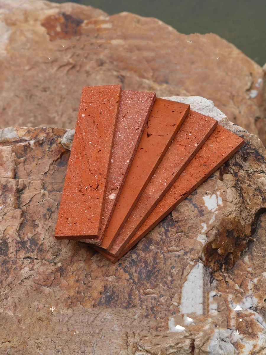 Наружный декоративный садовый ландшафтный дизайн Высококачественная Красная Глиняная облицовка ручной работы массивная наружная облицовочная плитка для дома