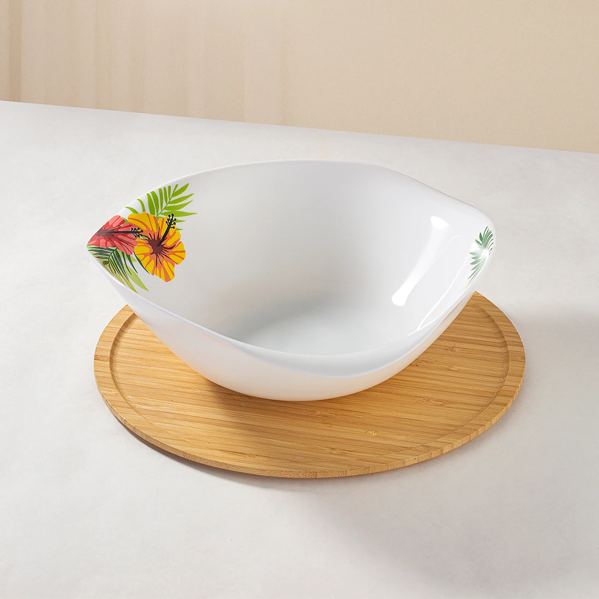 6/7/8 inch Plain White opal dinnerware glass tempered tableware plates opal dinner plate and bowl in wave design for hotel