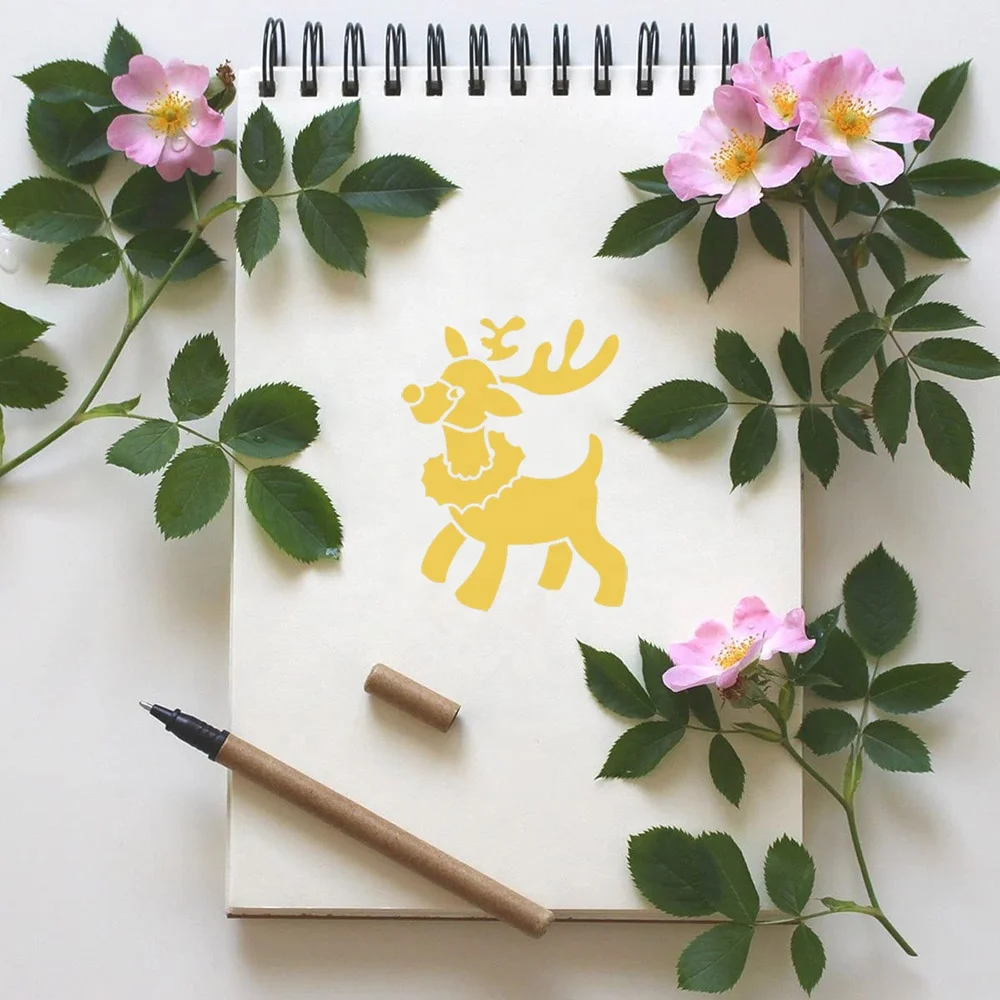 15 pieces Eco Friendly Reusable Animal Custom Plastic drawing stencil set for kids DIY Pattern Creative Drawing Templates