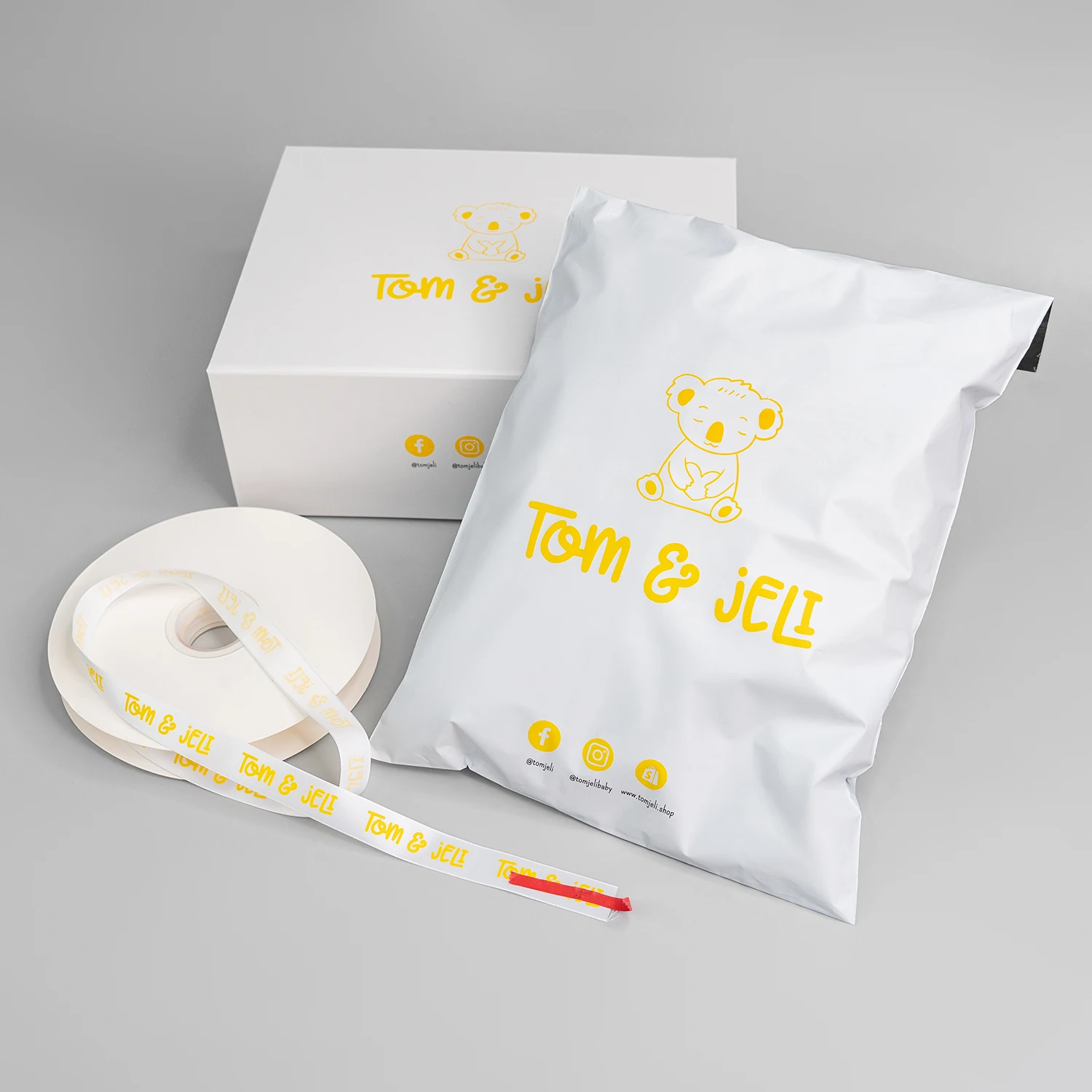 Wholesale Custom Logo 1 Inch  White  Polyester Ribbon     Grosgrain Printed Ribbon  Printing Your Logo  For Gift Packaging