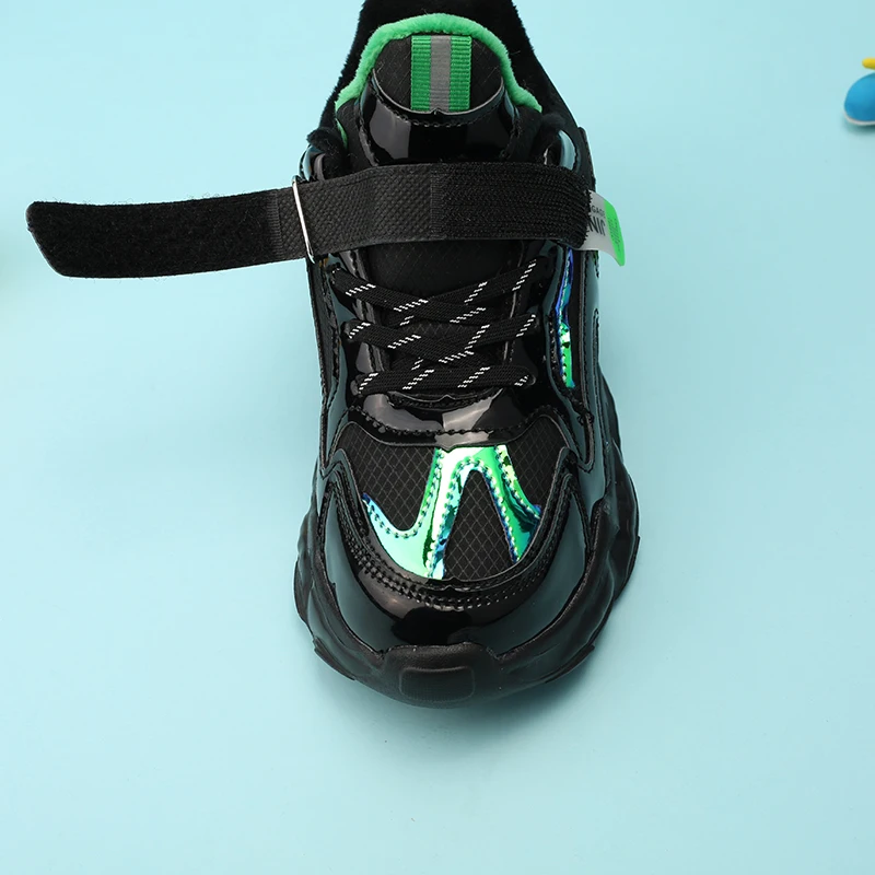 
High quality winter thickened boy casual shoes warm and non-slip black sneakers 