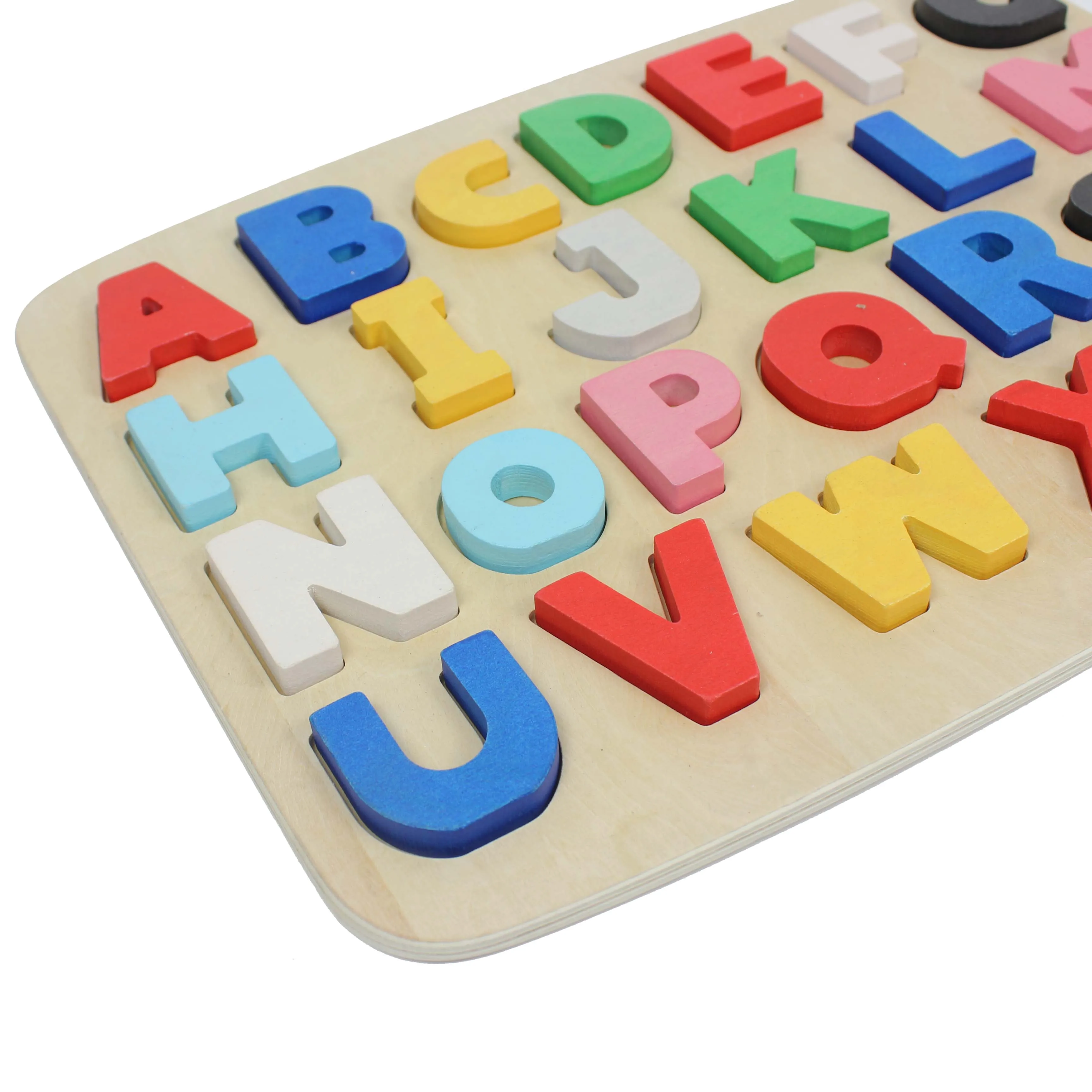 KIU Preschool Wooden Alphabet Puzzles Abc Puzzle Board Letter Puzzle board Toddlers Educational Learning Letters Toy