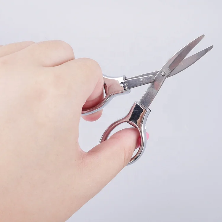 Mini Folding Travel Scissors Silver Color Multifunctional key chain pocket Fishing Scissor