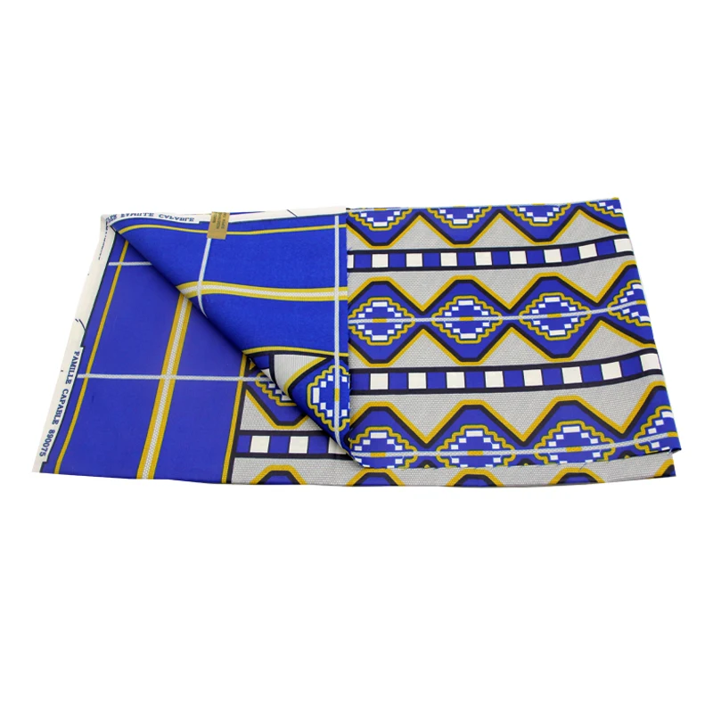 The most popular and fashionable  6yards  polyester blue  dress  fabric  African Aankara wax prints