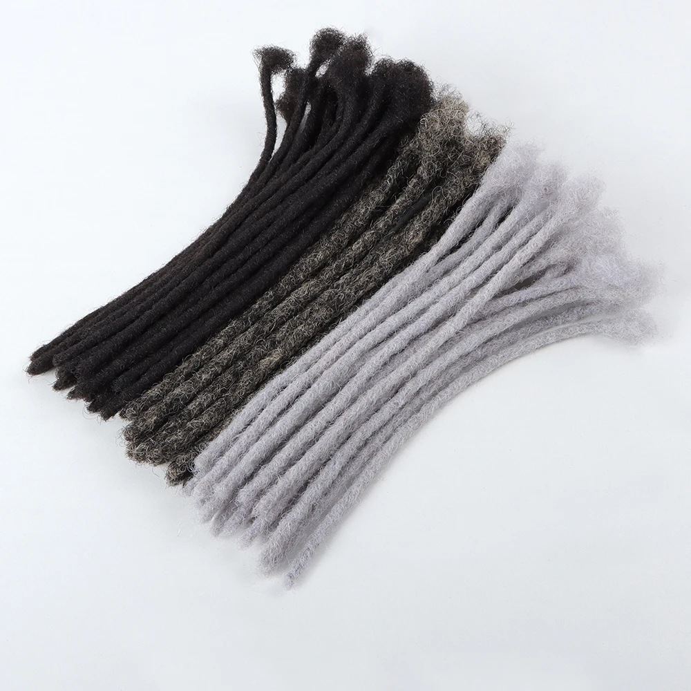 |Vastdreads| Wholesale Cheap Gray Dreadlocks Human Hair Locs Salt&Pepper Permanent Dread Locks Dreadlocks for Sale