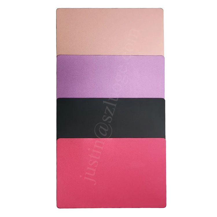 Custom Anodized Green Laser Engraved Business Aluminium Sandblasting Cards Personalized Blank Metal Gift Cards Metal Crafts