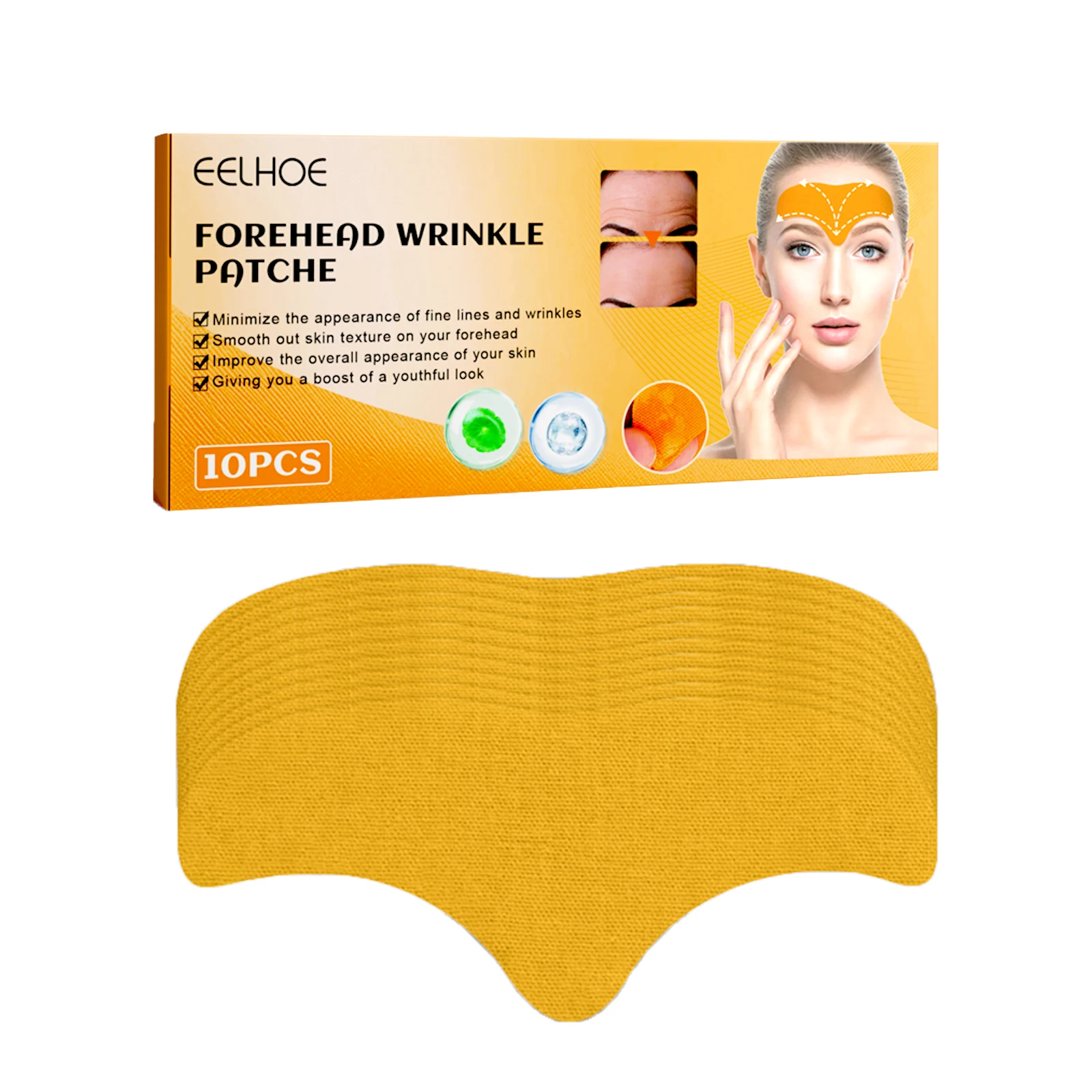 EELHOE Forehead Wrinkle Removal Patch Fade Anti-Wrinkle Firming Wrinkle Treatment Sticker Anti-aging Lifting Skin Care Sticker