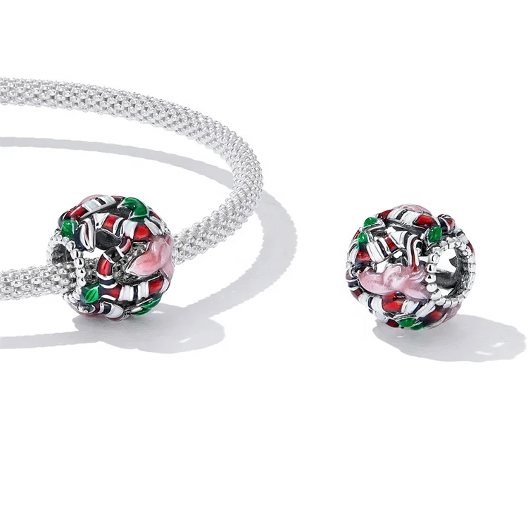 custom snake flower designer High Quality charm charming Pan Bracelet dora 925 Sterling Silver DIY charms for jewelry making