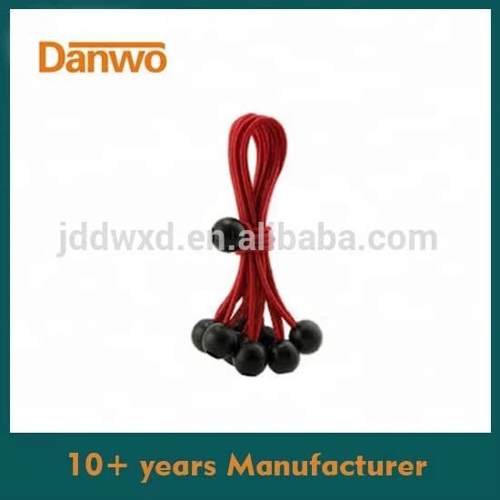 Wholesale 4mm Black Rubber Bungee Ball Cords Tie down Ball for Outdoor Tent Camping & Hiking Products