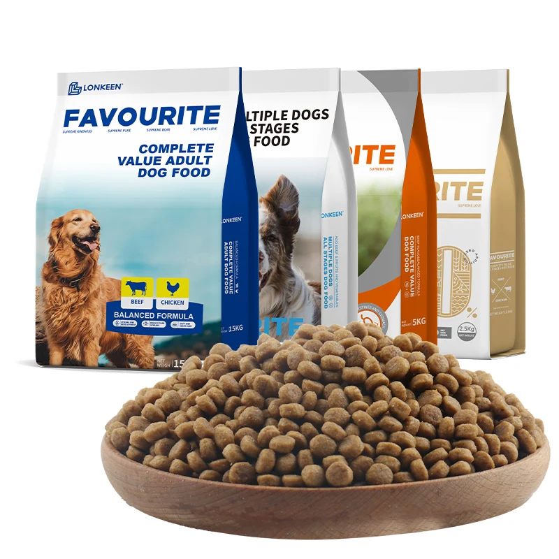 OEM ODM Chinese Low Price private label  Pet Food circular Shapes Adult Dry Pet Dog Food