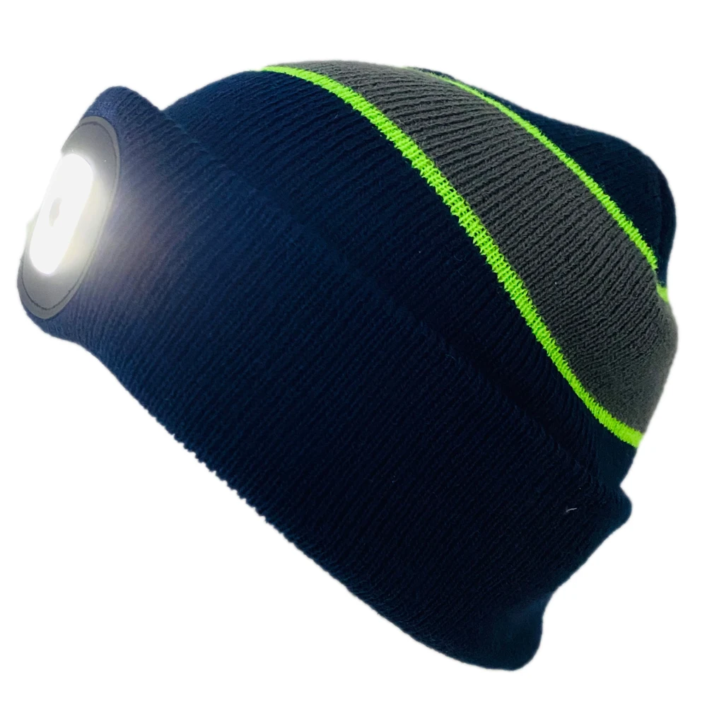 Wholesale Lighting And Flashing Alarm Led Portable Usb Charged New Hat Lamp Led Light Beanie Cap