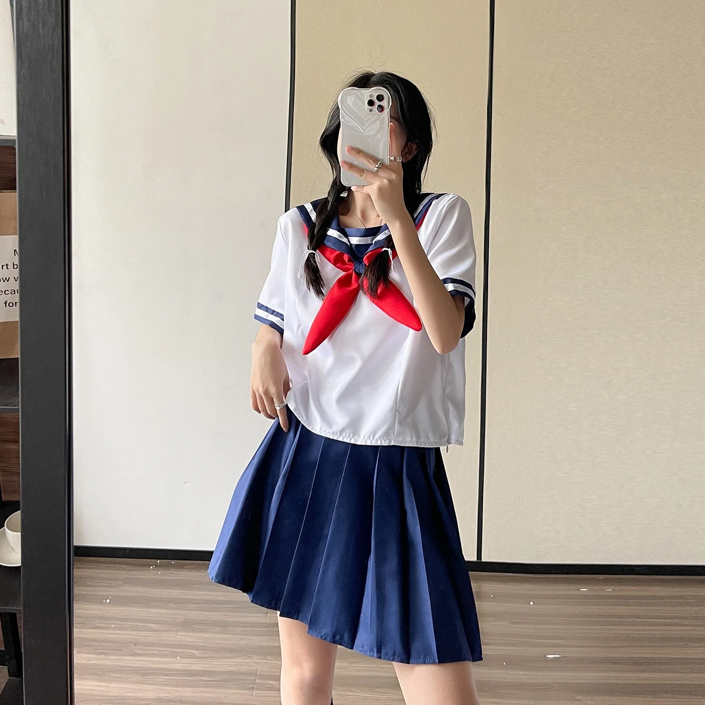 Stock authentic jk uniform dress Autumn/Winter Day Department sailor suit preppy