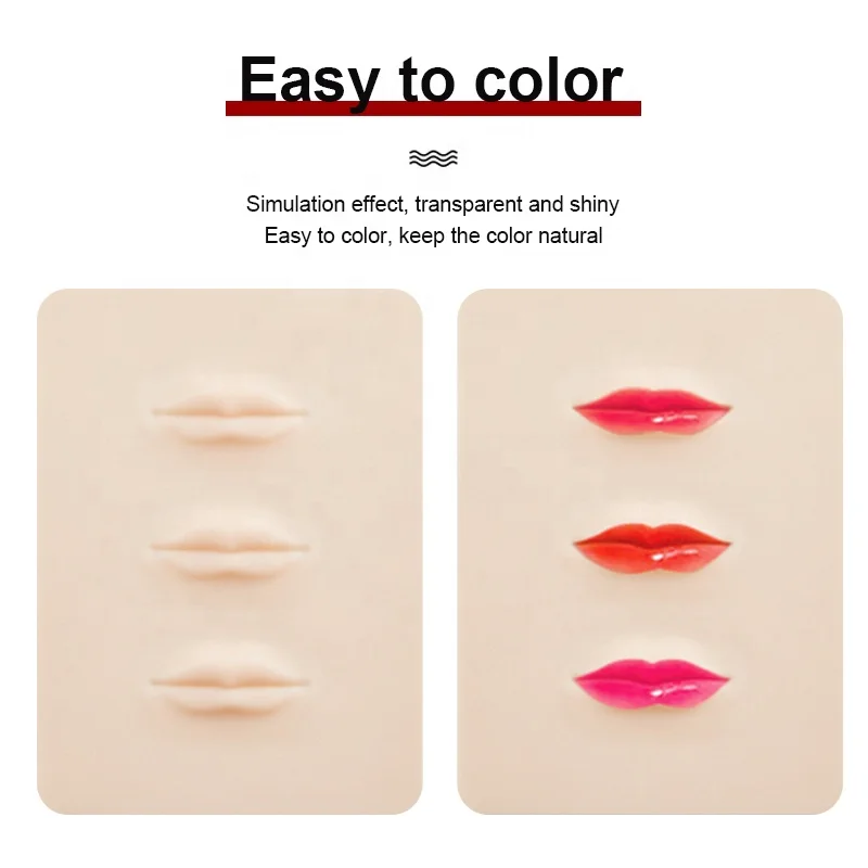 Beauty Module Piercing Stereoscopic Tattoo 3D Double Side Permanent Silicone Thick Lip Microblading Practice Skin
