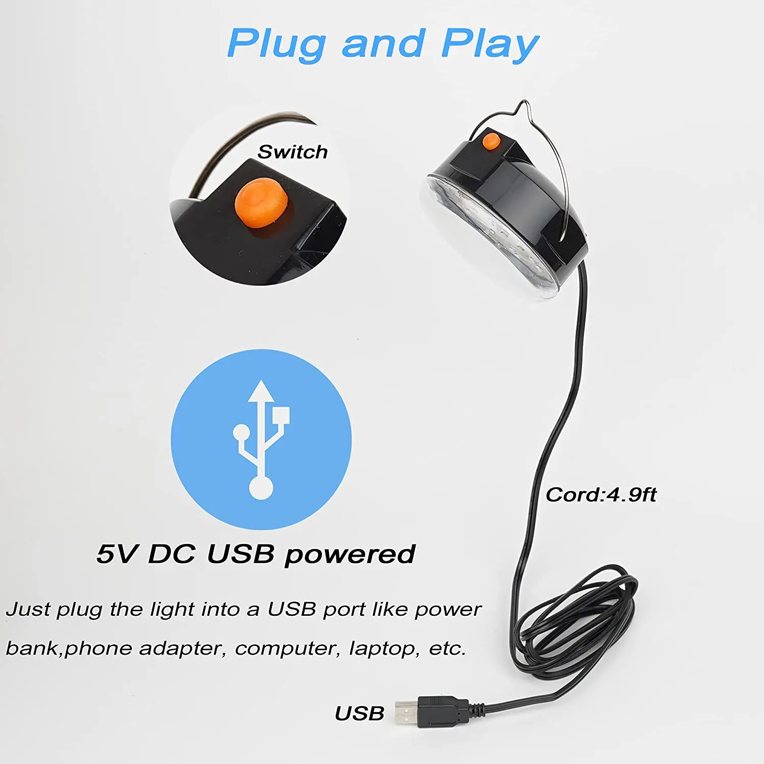 Светодиодная лампа с USB 10 Вт портативная УФ-лампа светится в темноте для вечеринки спальни декора комнаты постеры