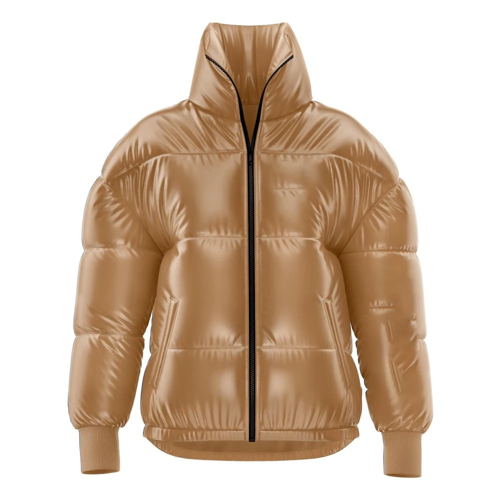 Wholesale Customized Winter Warm Lightweight White Duck Down Shiny Couple Down Jacket Outdoor Fashion Versatile Puffer Jacket