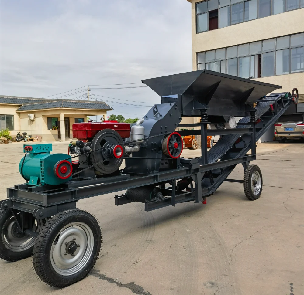 Small portable 400X300 350*500 hammer crusher for sale for stone gravel coal salt gold mine clay crushing