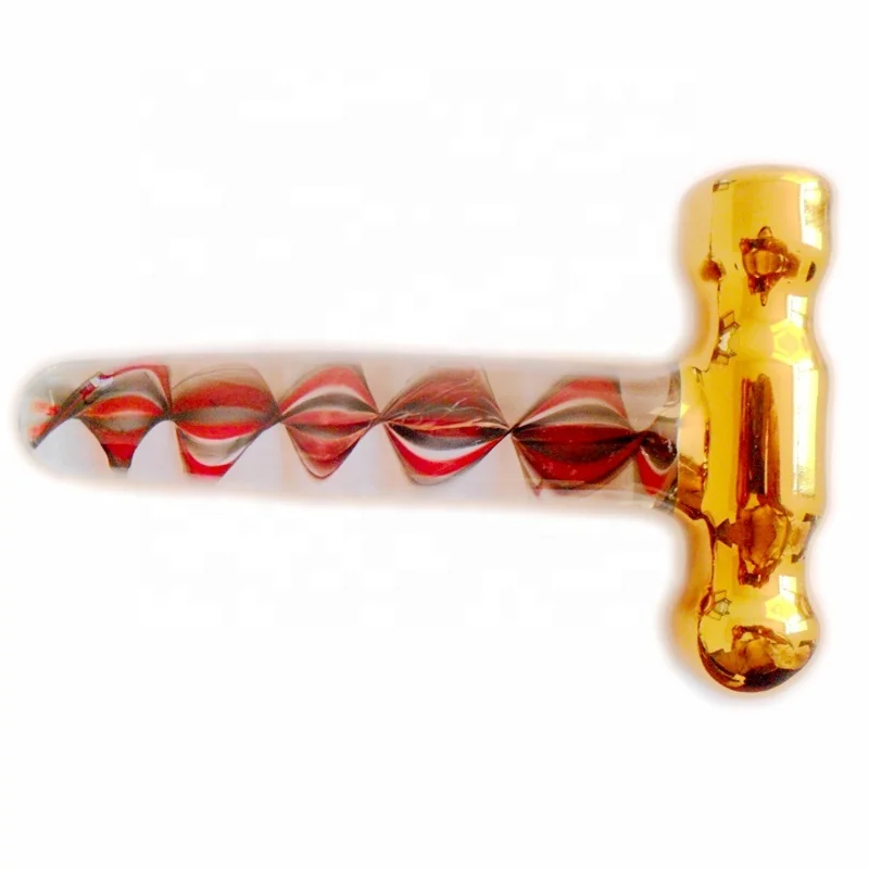 New Design Hammer Shape Glass Silver Dildo for Sexual Love