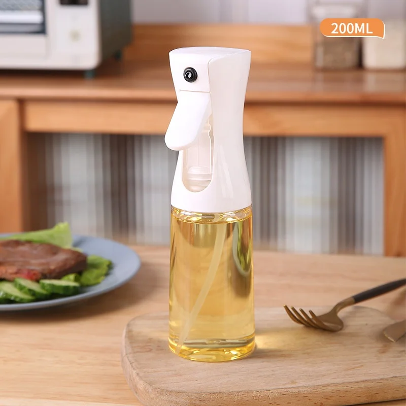 Oil Spray Bottle For Cooking Kitchen Olive Oil Sprayer For Camping BBQ Baking Vinegar Soy Sauce 200ml 300ml Kitchen Accessories