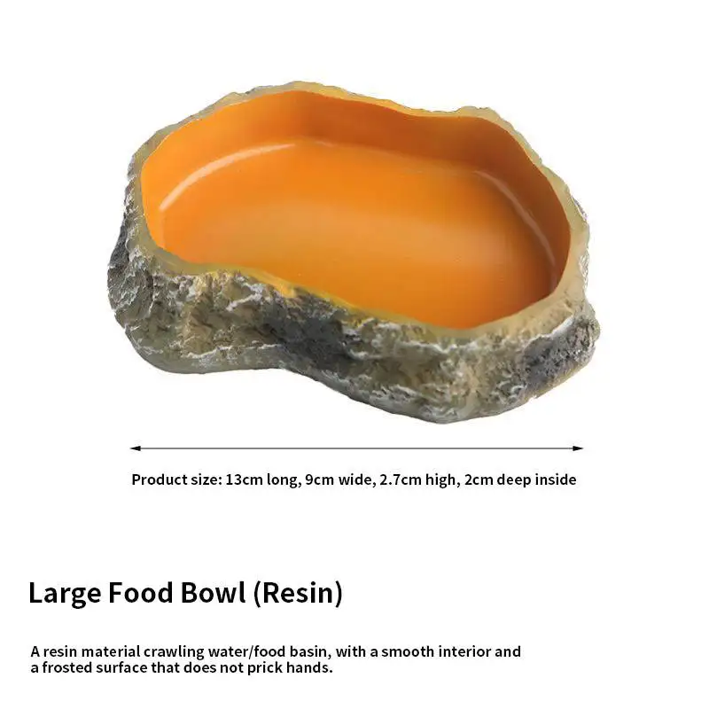 Durable Reptile Breeding Resin Water Bowl Lizard Breeding Box Landscaping Bowl Pet Bowls
