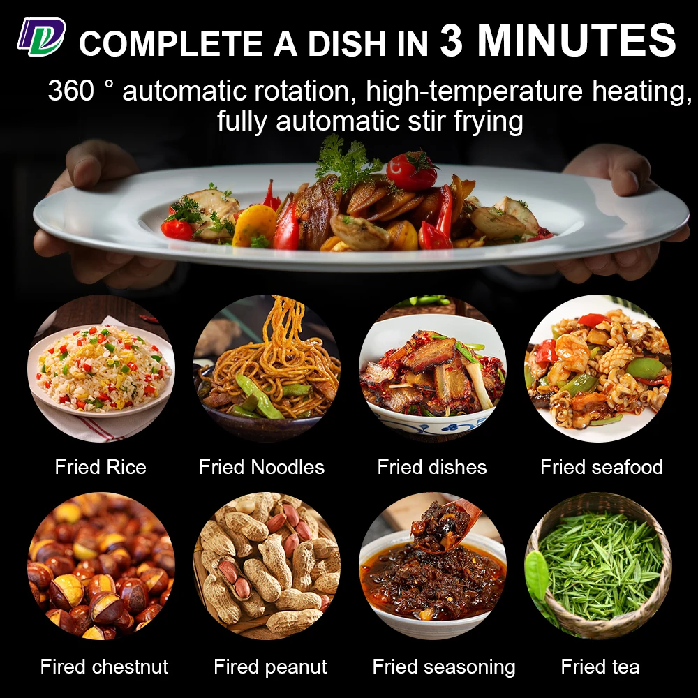 Kitchen Restaurant Using Electric Stir Fry Machine Cooking Machine Auto Cooker Cooking