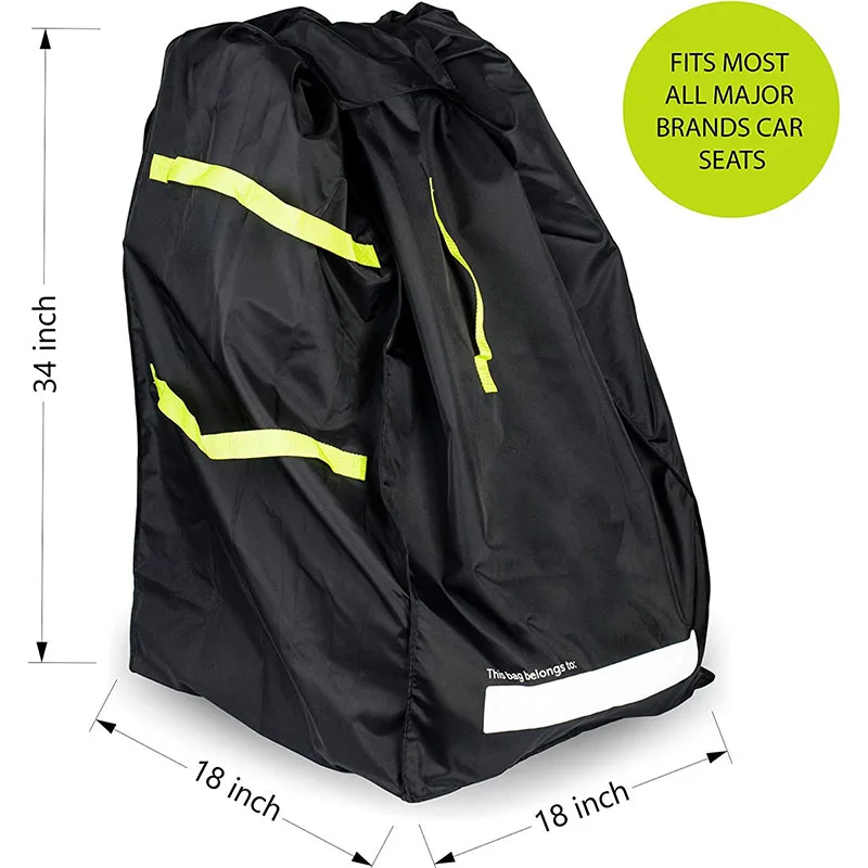 Heavy Duty Foldable Durable Car Seat Backpack Travel Baby Gate Check Bag Car Seat Travel Bag