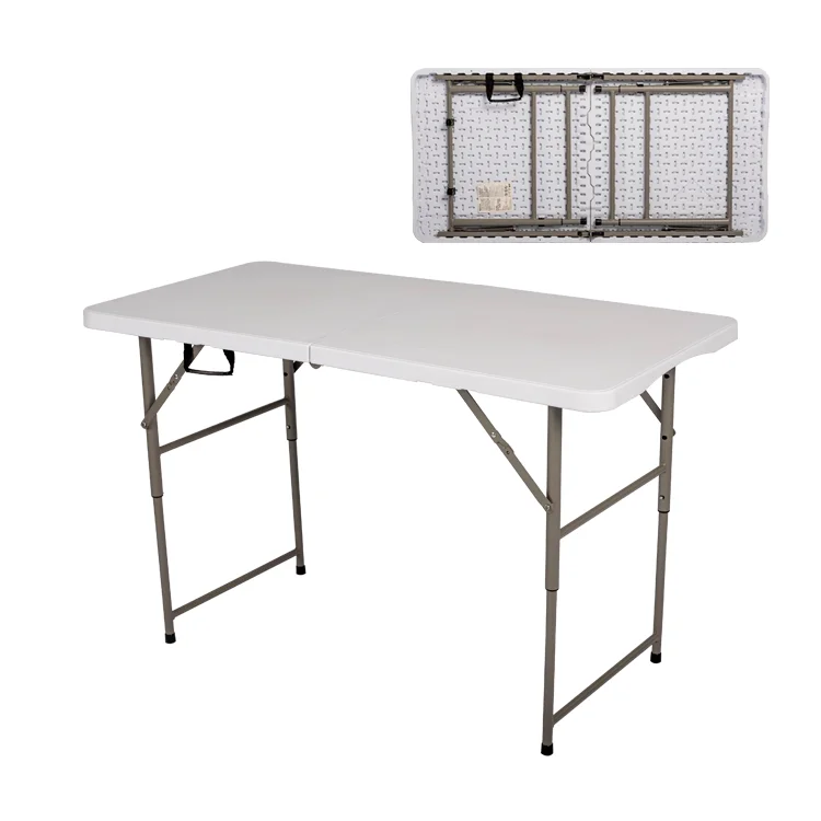 High Quality White Plastic 4FT  Folding Table For Event
