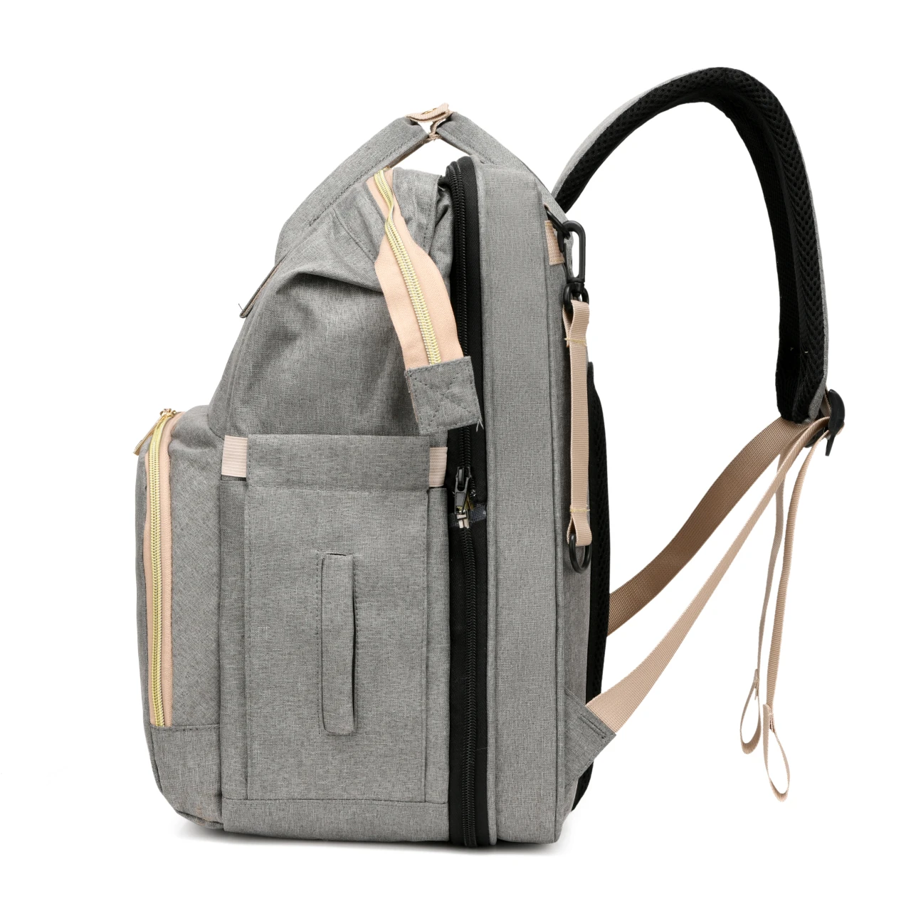 MARKSMAN Ladies Multifunctional women Bag Fashionable Double Shoulder Waterproof USB Softback Style Zipper Oxford Material