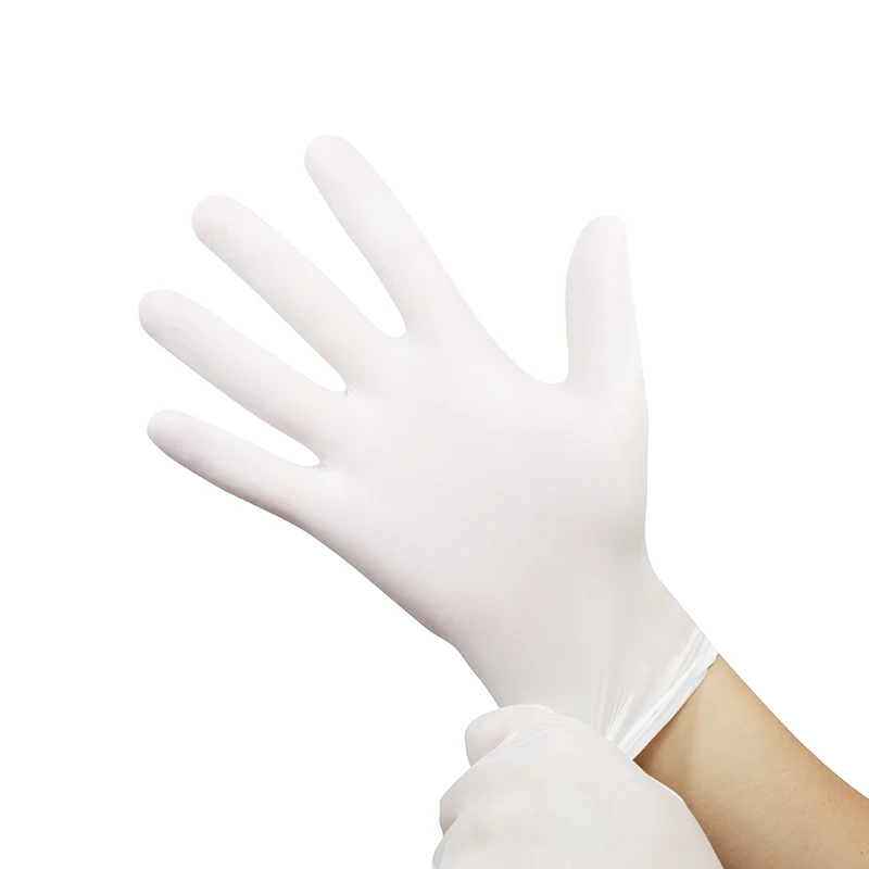 white color nitrile synthetic gloves Nitrile Gloves Manufacturers Disposable Waterproof Nitrile Gloves Powder Free