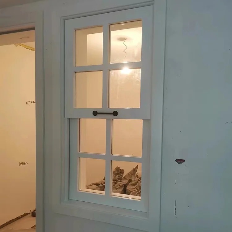 High Quality Double Lowe Glass UPVC Windows Grill Energy-Saving Single Hung Window