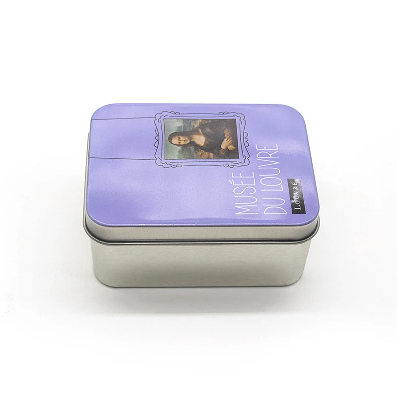 Food Grade Cookie Candy Toy Key Chain Coffee Biscuit Jerry Chocolate Metal Boxe Tin Gift Tinplate Square Custom Acceptable