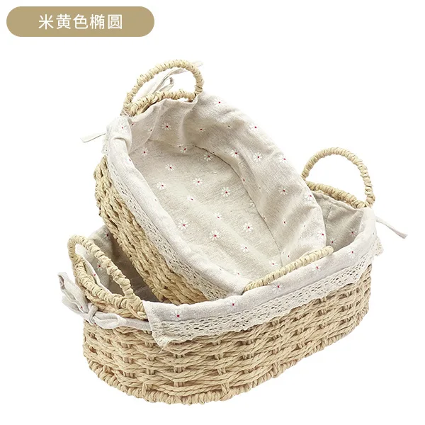 Desktop organizer Snack organizer paper rope toy organizer rope basket Woven basket
