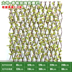 Garden plants telescopic shielding railings guardrail decorative green plant wood fence anticorrosive wood fence fence