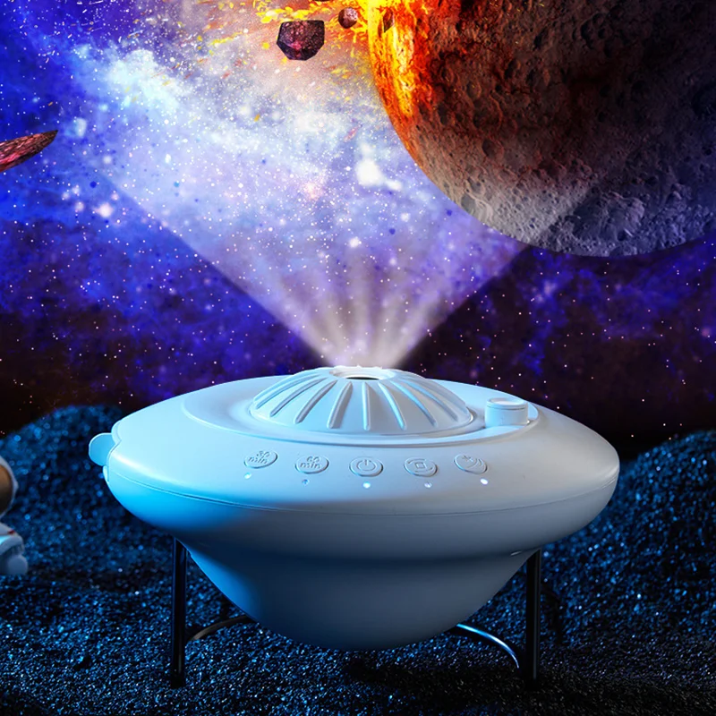 8 в 1 Звездный проектор Ночное освещение UFO планетарий Галактический настроение свет звездное небо светодиодная проекционная лампа для детской комнаты декор