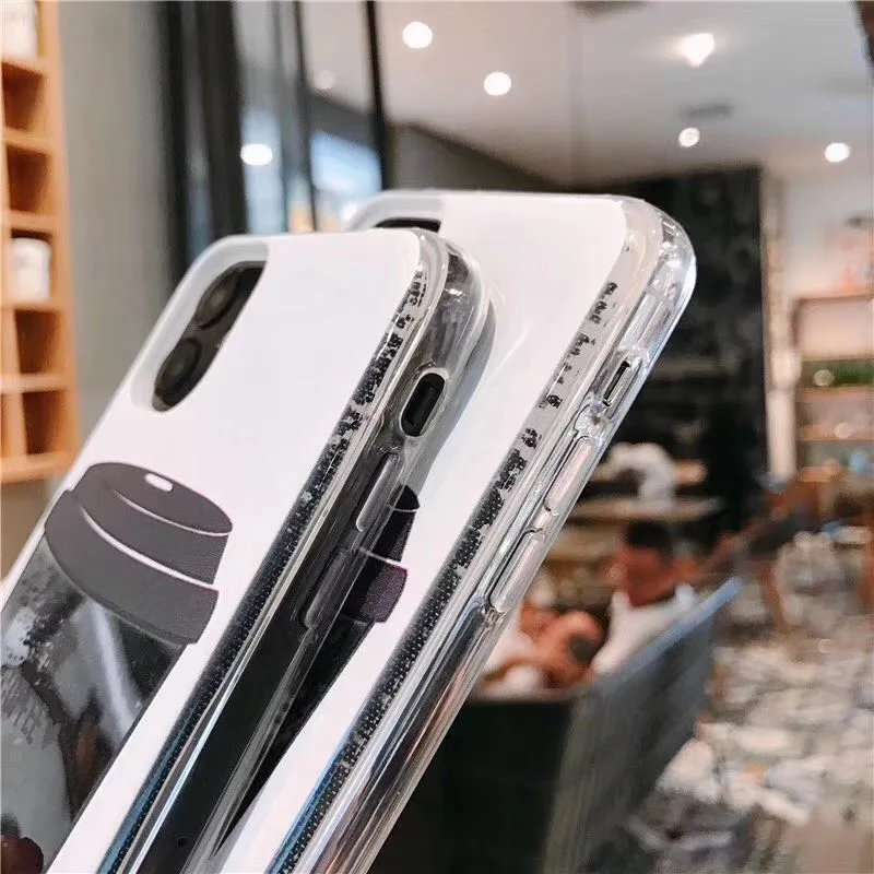 Dynamic Liquid Sand Coffee Cell Phone Covers  Case For iPhone 6 6s 7 8 Plus Glitter Cases For iPhone X XS XR 11 Pro MAX