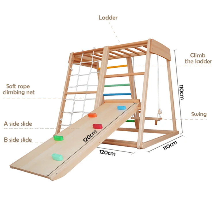 Winning Wholesale Factory Price High Quality Support Customized Children Climbing Frame Wooden Climbing Frame For Kids
