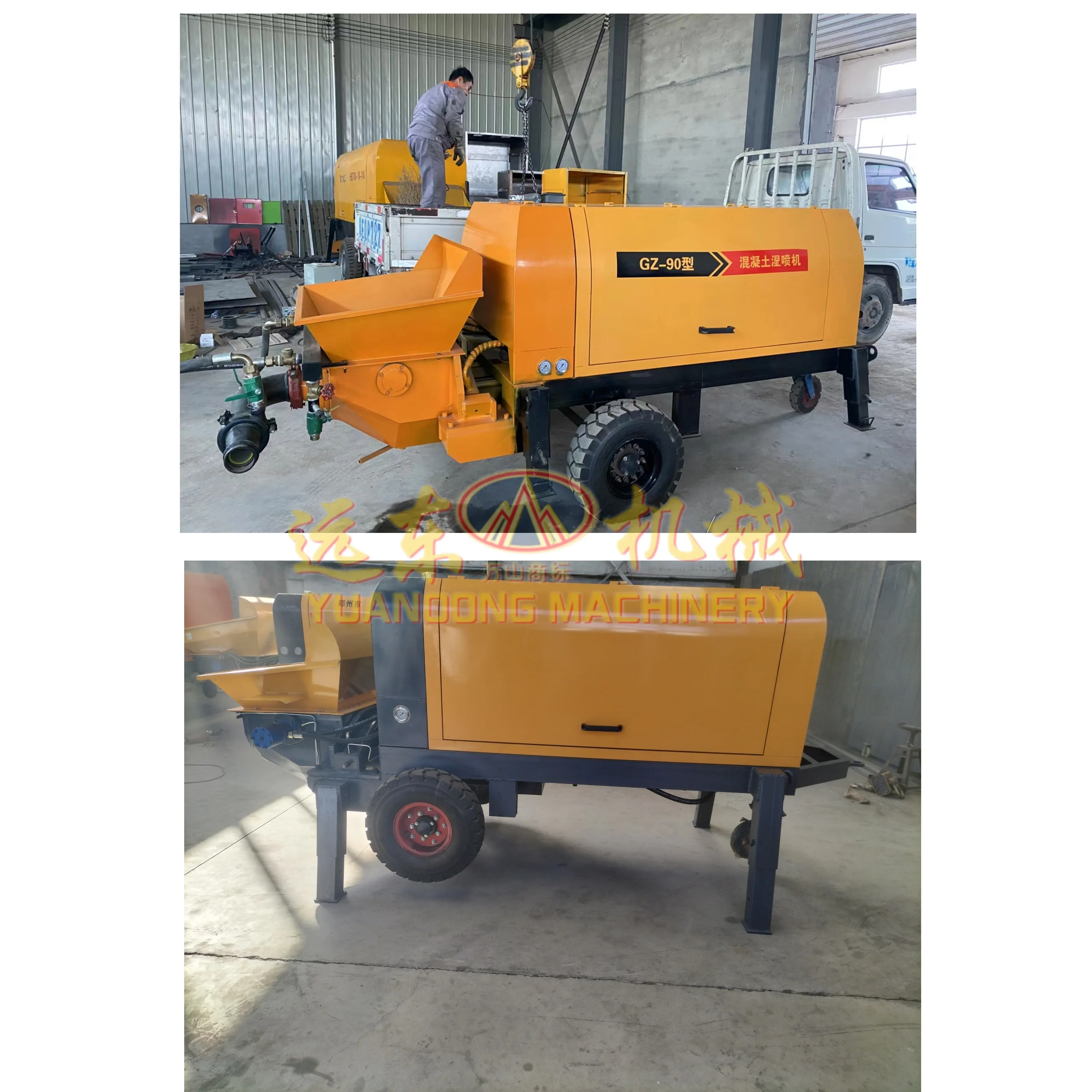 Одноцилиндровый дизельный насос для бетона 2024 новый дизайн