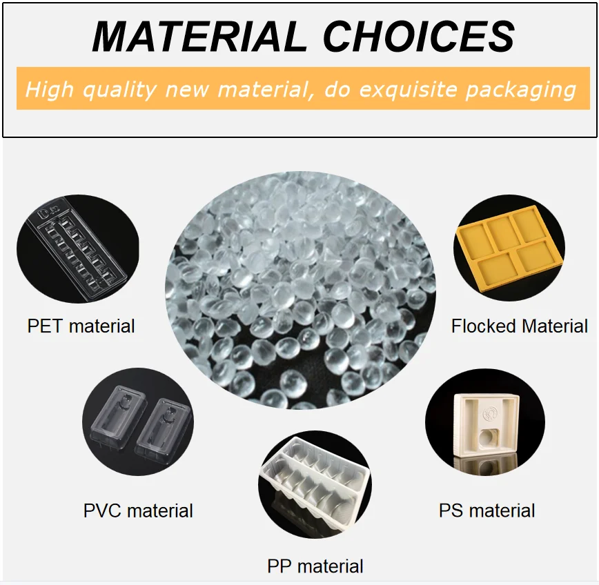 customized compartments disposable food grade PP frozen food blister plastic dumpling packaging tray