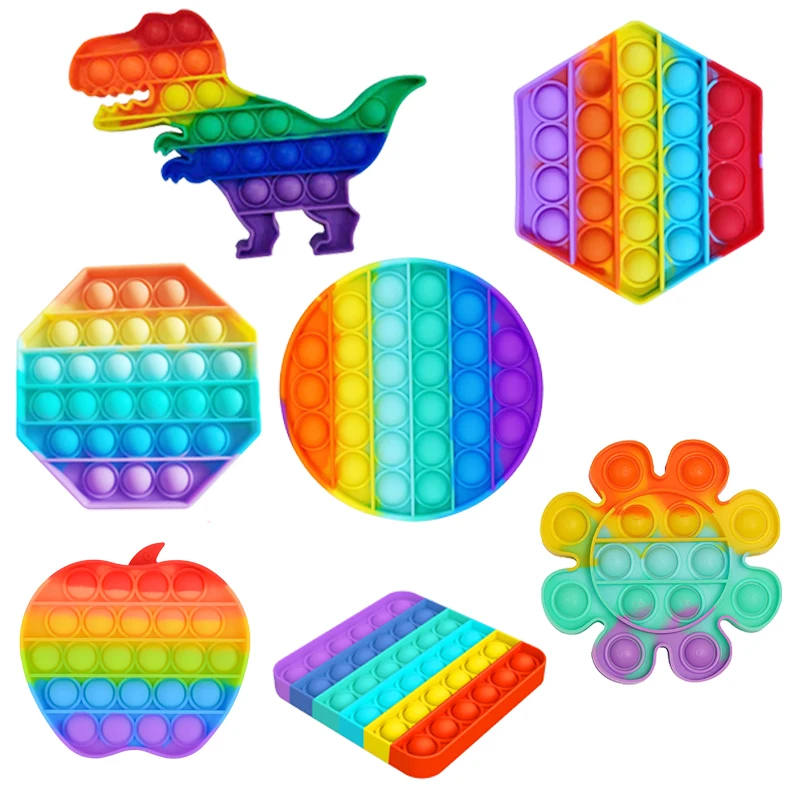 New Autism Special Needs Stress Reliever Toy Silicone Stress Reliever Toy Push pop Bubble Sensory Fidget Toy