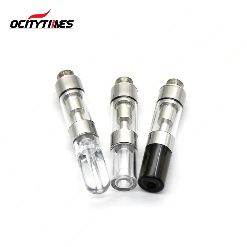 high quality 510 thread Plastic tank no leakage cbd cartridge white 0.5ml 1ml all ceramic vape