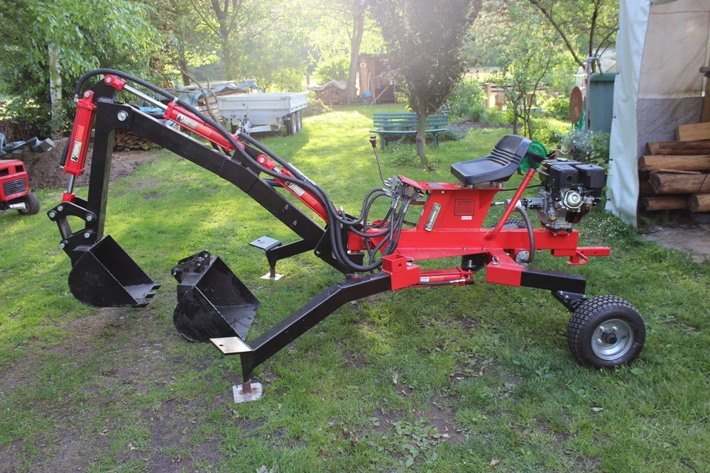 Powerful mini backhoe /Strong backhoe with 4 different size cylinder for digging