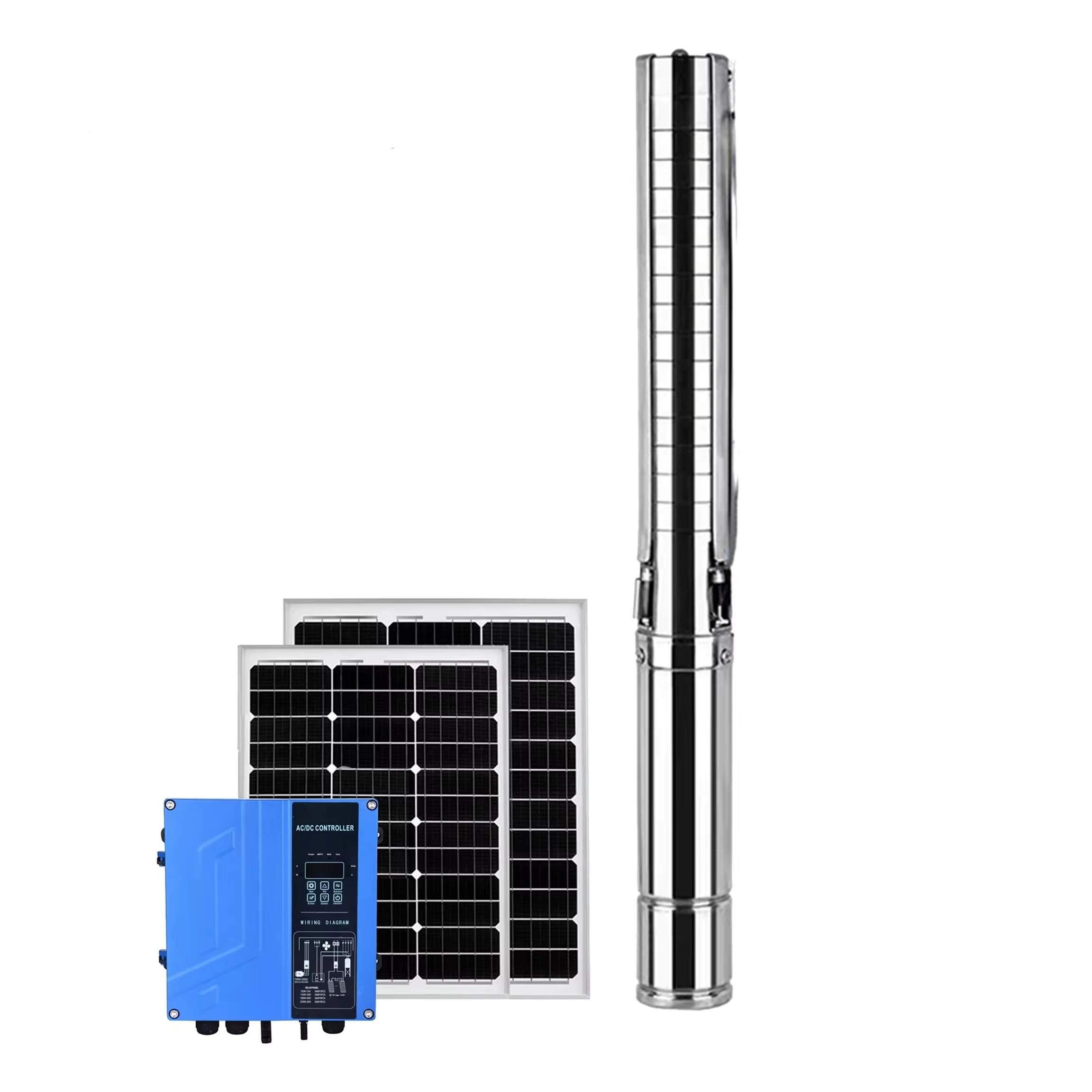 2200W Electric Stainless Steel Solar Submersible Water Pump 14m3/h High Pressure Multistage 2hp OEM ODM Customizable Cable