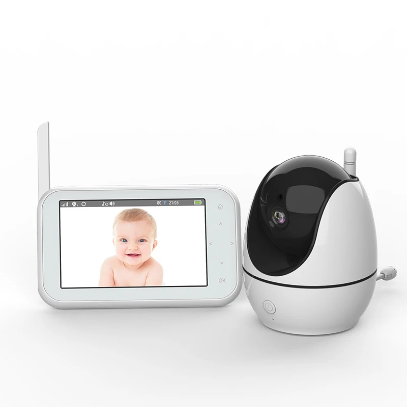 
Hot Selling 1080P Baby Monitor Camera Remote 360 Rotation Night Vision Music 2 Way Talk Smart AI 4.5inch 720P Baby Monitor 