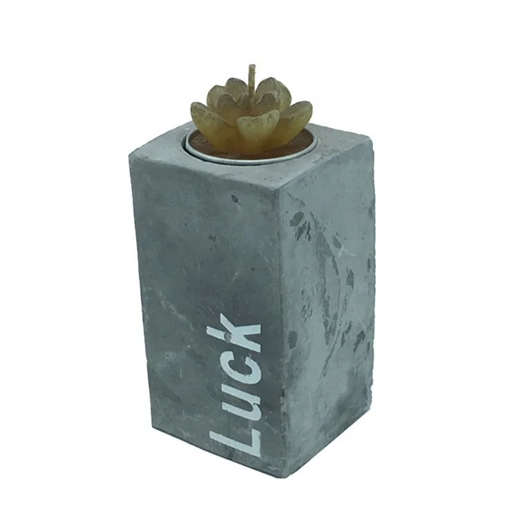 Creative design tealight holder ceramic cement candlestick candle holder table decoration for home decor garden ornaments