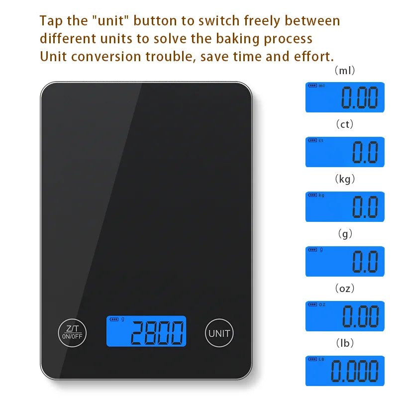 wholesale electronic food scale multifunction digital glass kitchen scale