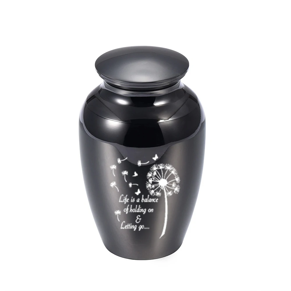 Dandelion Memorial Urn Pet Cremation Urns Human Ashes Funeral Keepsake Cat Dog Bird Burial Jar Jewelry for Men Women  45x70mm
